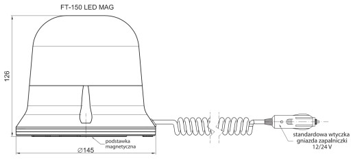 СИГНАЛЬНАЯ ЛАМПА ПЕТУХ LED 12В/24В IP68 EMC PL