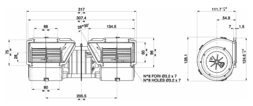 КОРПУС ВОЗДУШНОГО ВЕНТИЛЯТОРА / NEW HOLLAND 005-A45-02