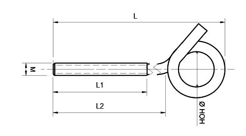 Uchwyt hak do huśtawek M10x220 ocynk śruba