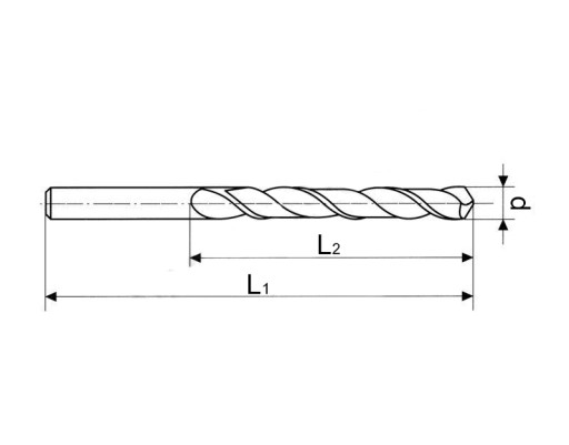 WIERTŁO DO METALU FI 5.1 MM CZARNE HSS NWKA 10 SZT