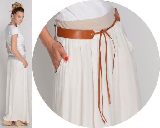 ЛЕТО воздушная длинная юбка MAXI BOHO BEIGE S, M, L