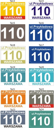 Numer domu Oznakowanie domu tablica adresowa 30 cm