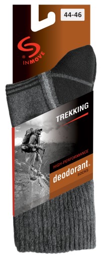 Skarpety JJW INMOVE Trekking Deodorant 41-43;khaki antracyt