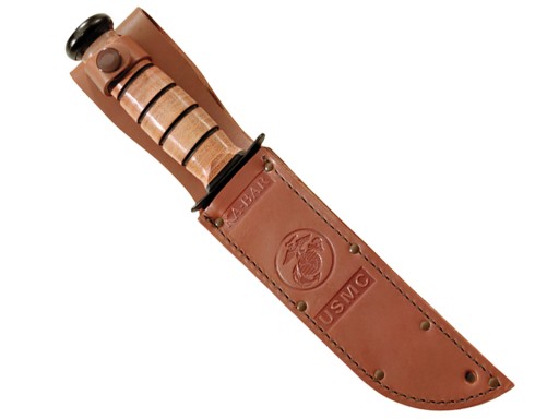 Военный нож Ka-Bar 1217 USMC The Legend Original + кожаная кобура