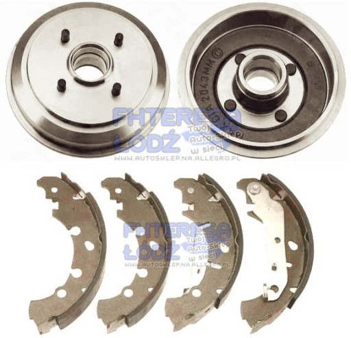 Барабаны+тормозные колодки MAZDA 2 2002-2007 г.в.