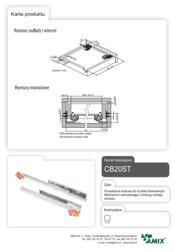 НАПРАВЛЯЮЩИЕ ДЛЯ ДЕРЕВЯННЫХ ЯЩИКОВ L-500 AMIX CB20ST