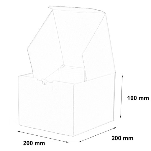 КАРТОННАЯ КОРОБКА 200х200х100 СДЕЛАНО КОРОБКА 20 шт.