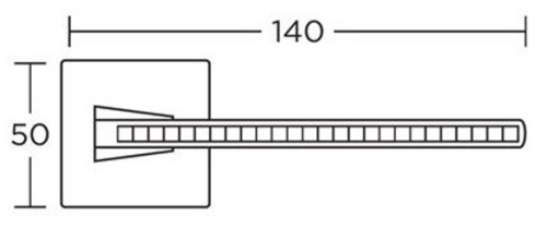 Klamka 1125 rozeta kwadratowa chrom satyna Convex