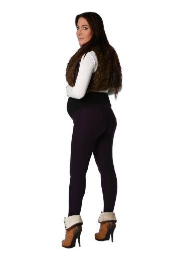 LEGGINSY CIĄŻOWE z kieszeniami OCIEPLANE C3Z S/36