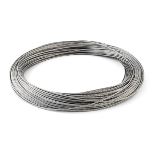 Lina linka stalowa NIERDZEWNA INOX Kwasoodporna splot 7x19 2mm 30m