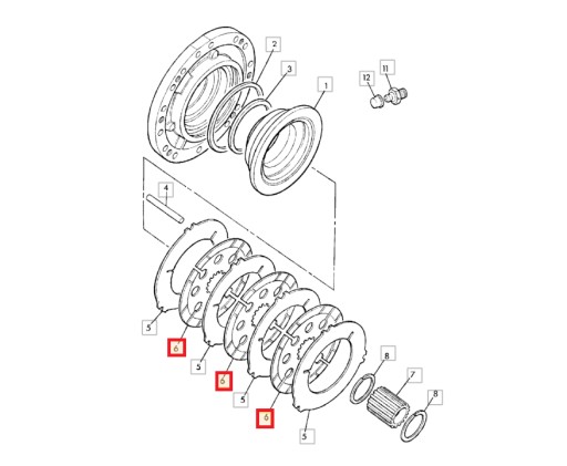 ФРИКЦИОННЫЙ ТОРМОЗНОЙ ДИСК JCB 3CX 4CX 458/20353