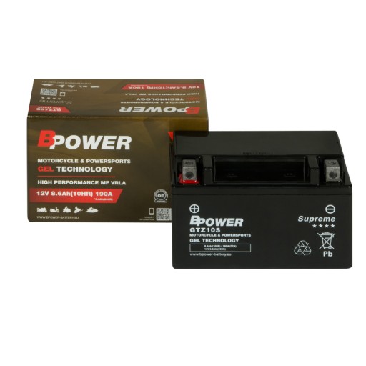 Аккумулятор GEL GEL BPOWER YTZ10S 8,6 Ач, 190 А