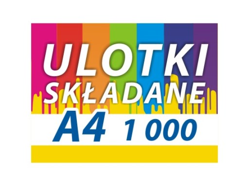 ЛИСТОВКИ А4 1000 ШТ. 130Г СЛОЖЕННЫЙ ЛИСТОВОК ДЛЯ DL/A5