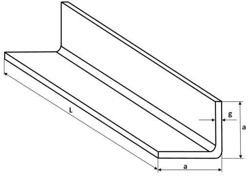 Kątownik stalowy z g 25x25x2 1500mm