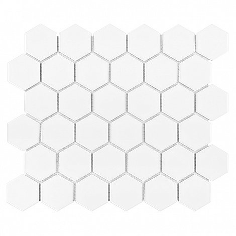 Мозаика DUNIN MOSAICS HEXAGON WHITE 51 MATT