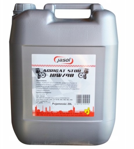 JASOL AGRI STOU 10W/40 20л многофункциональное масло
