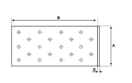 СОЕДИНИТЕЛЬ ПЛОСКИЙ ЛИСТ ПЕРФОРИРОВАННЫЙ 40x80x2 50 шт.