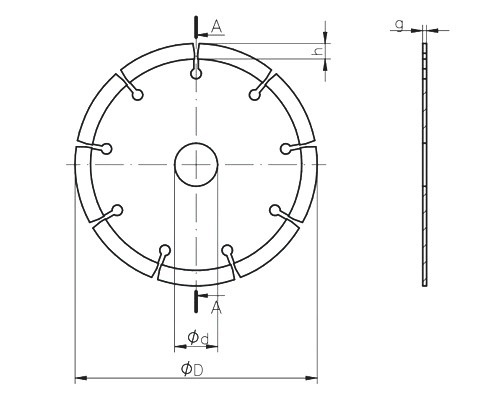 TARCZA DIAMENTOWA SEGMENTOWA 115x22,23mm MARCOPOL