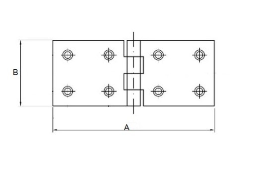 ПЕТЛЯ ДЛЯ СТРОИТЕЛЬНОЙ КОРОБКИ ОЦИНКОВАННАЯ 45 x 250