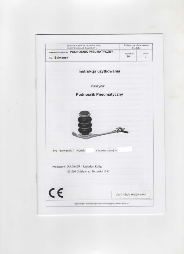 Пневматический подъемник снеговик 2Т из ПОЛЬШИ.