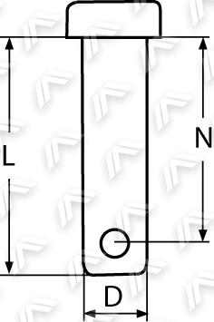 SWORZEŃ NIERDZEWNY A4 8x24mm BOLEC PRZETYCZKA FI 8mm H 24mm