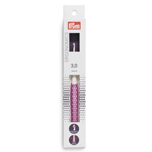 Крючок Prym Ergonomics 3 мм 16 см фиолетовый