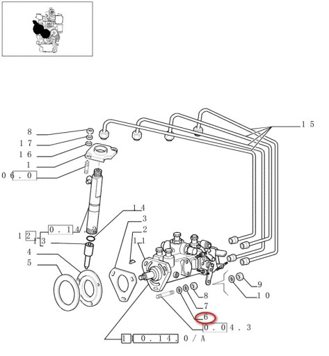 Podkładka pompy wtryskowej CNH 12647121