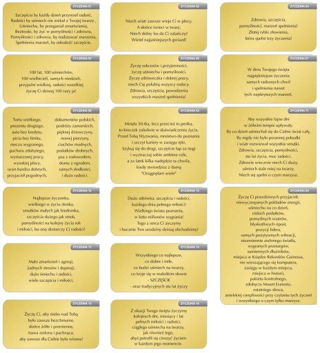 urodziny 20, 30, 40, 50, 60-tkę - certyfikat
