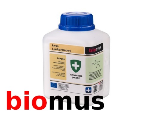 Witamina C Kwas askorbinowy Czysty 500g BIOMUS