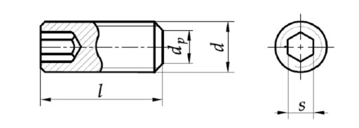 Установочный винт M20x40 с потайной головкой, черный DIN 913 1 шт.