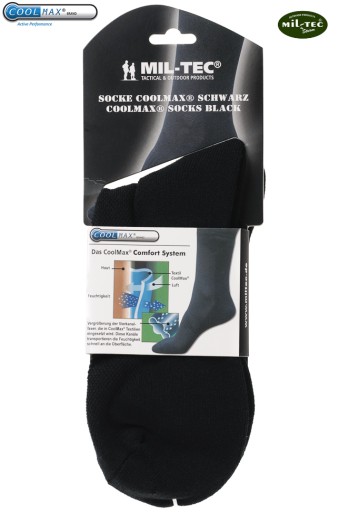 Mil-Tec Skarpety Termoaktywne Krótkie COOLMAX Oliv 39-41