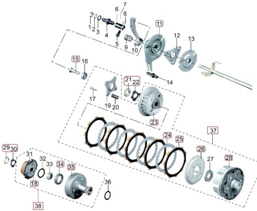 ЗВОНОК СЦЕПЛЕНИЯ QUAD BS250S5 JIANSHE ROMET LONCIN