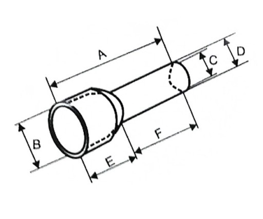 TULEJKA KABLOWA IZOLOWANA 4 mm2 długość 12mm 100 szt. E4012