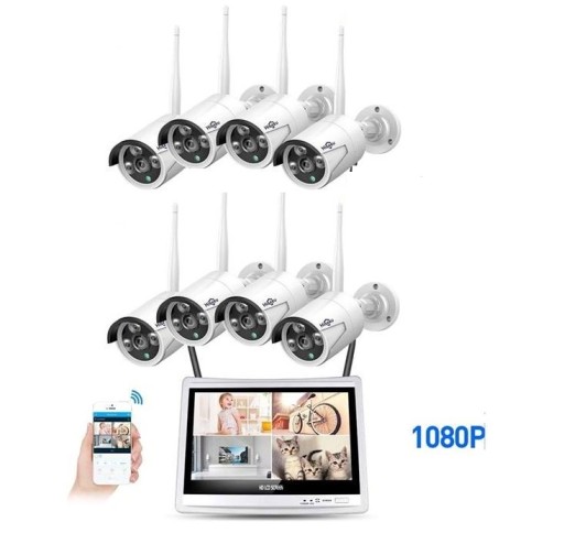 КОМПЛЕКТ ДЛЯ ДОМАШНЕГО МОНИТОРИНГА WIFI FULL HD 2MPX