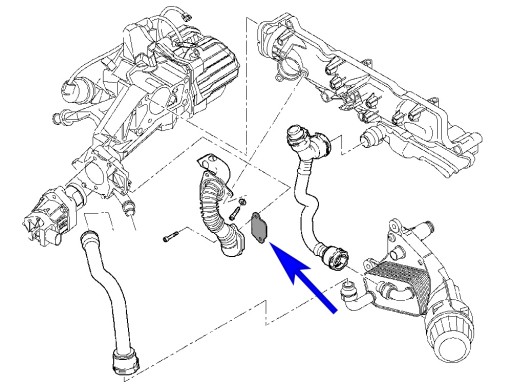 Заглушка EGR Fiat Alfa Saab 1.6 1.9 2.0 JTD TTiD