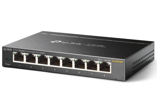 Коммутатор TP-Link 8p TL-SG108E V6, управляемый, 1 Гбит/с