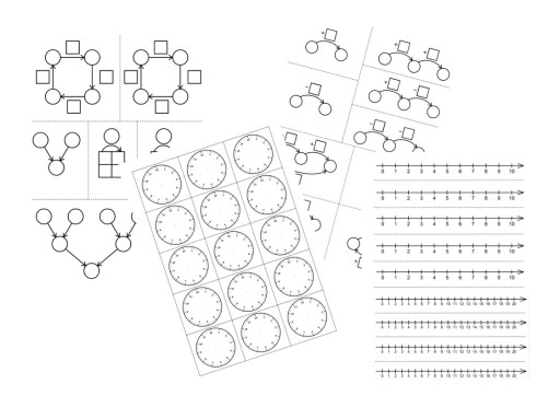 WYCINANKI MATEMATYCZNE - wklejki, figury, puzzle..