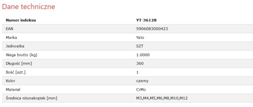 ГАЙКА РУЧНАЯ ЗАКЛЕПКА YATO M3-M12 YT-36128 + 150 шт.