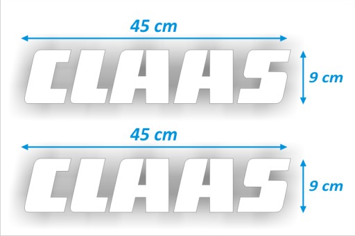 НАКЛЕЙКИ НАКЛЕЙКИ - CLAAS - 2 шт. - БЕЛЫЕ.