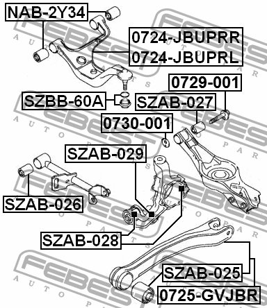 SUZUKI GRAND VITARA 06- ВТУЛКА БОЛТА