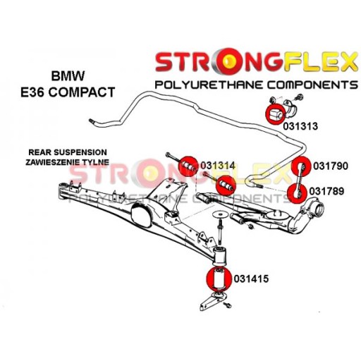 ВТУЛКА БАЛКИ ВТУЛКА BMW E36 COMPACT Z3 ПОЛИУРЕТАН