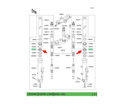 УПЛОТНИТЕЛЬ ПОДВЕСКИ LAGI Kawasaki ZX6R 2000-2002