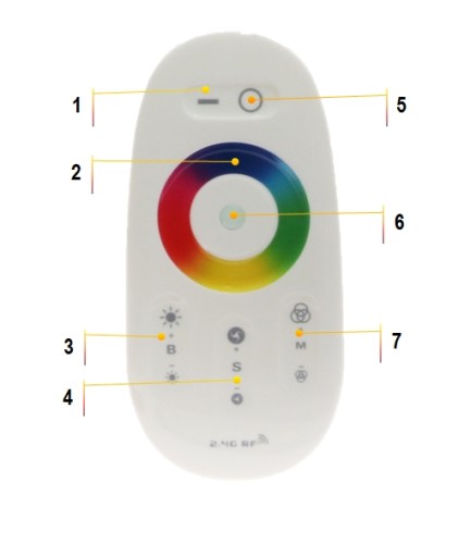 Комплект светодиодных RGB STRIP 5050 7 м TOUCH REMOTE Powered by.