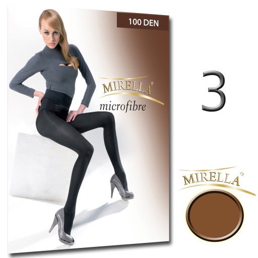 MIRELLA Rajstopy microfibra 100 den 3/L Bronzo