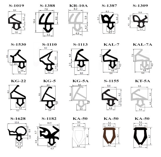 Уплотнители оконные С-1387 и С-1388