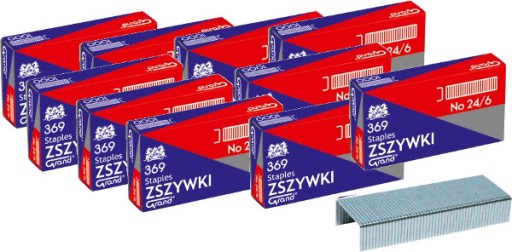 Zszywki Grand 10 Małe 10x1000 szt Cynkowane