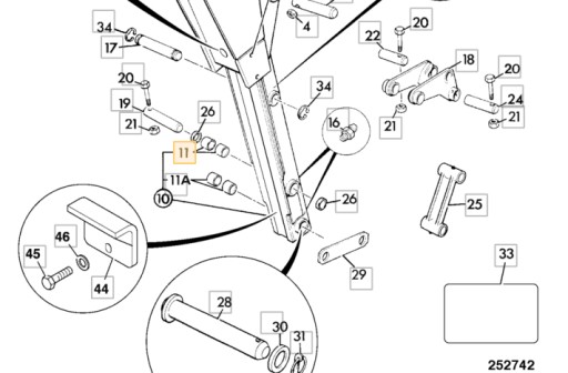 Рукав заднего разъема JCB 3CX 4CX 809/00125