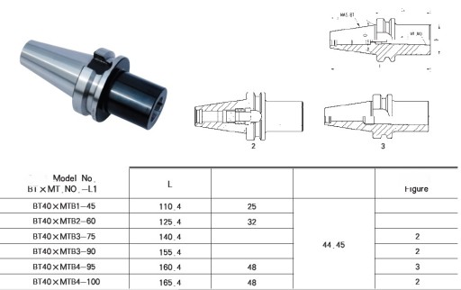 Втулка переходная MAS 403 BT40 Резьба Морзе МК3