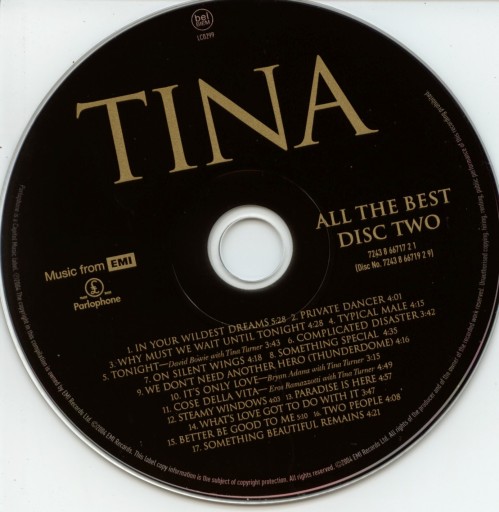 ТИНА ТЕРНЕР ALL THE BEST 2 CD THE BEST GOLDENEYE COS DELLA VITA PRIVATE D.