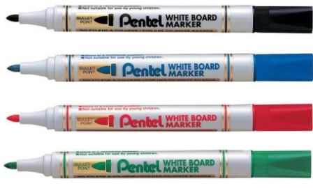 Маркер для досок Pentel MW85, предназначенный для сухого стирания.